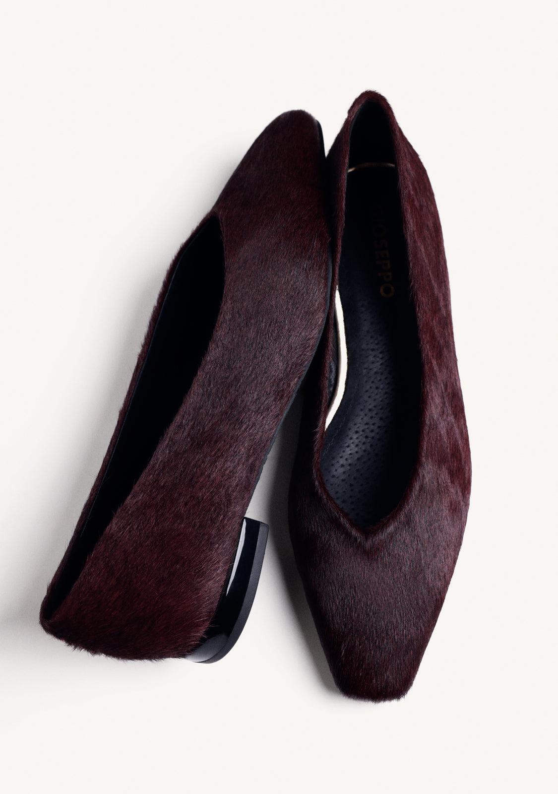 BURGUNDY LEATHER BALLET FLATS
