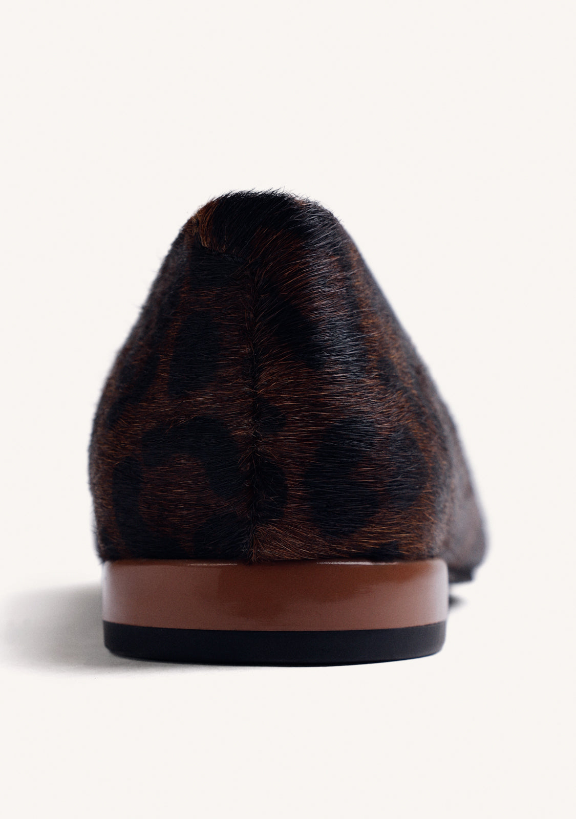 LEATHER ANIMAL PRINT BALLET FLATS