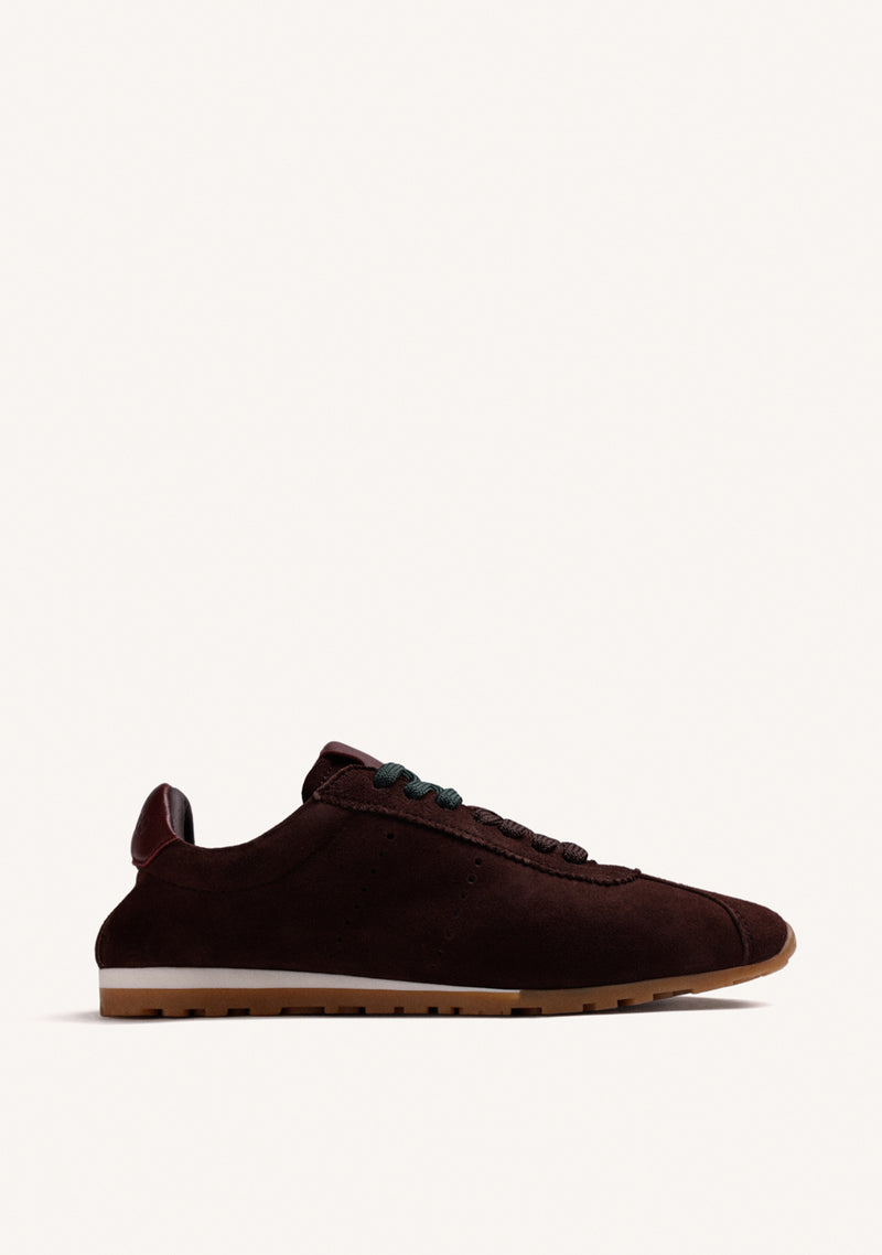 BASKETS MARRON EN CUIR