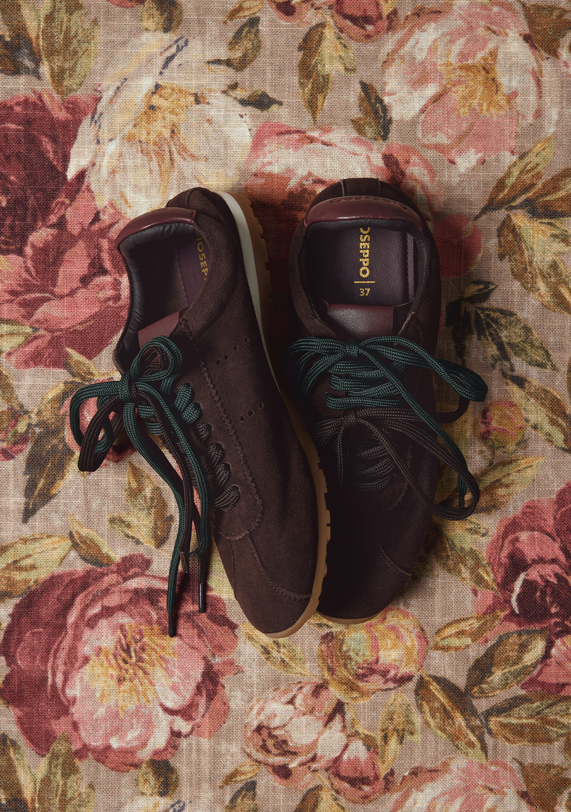BASKETS MARRON EN CUIR