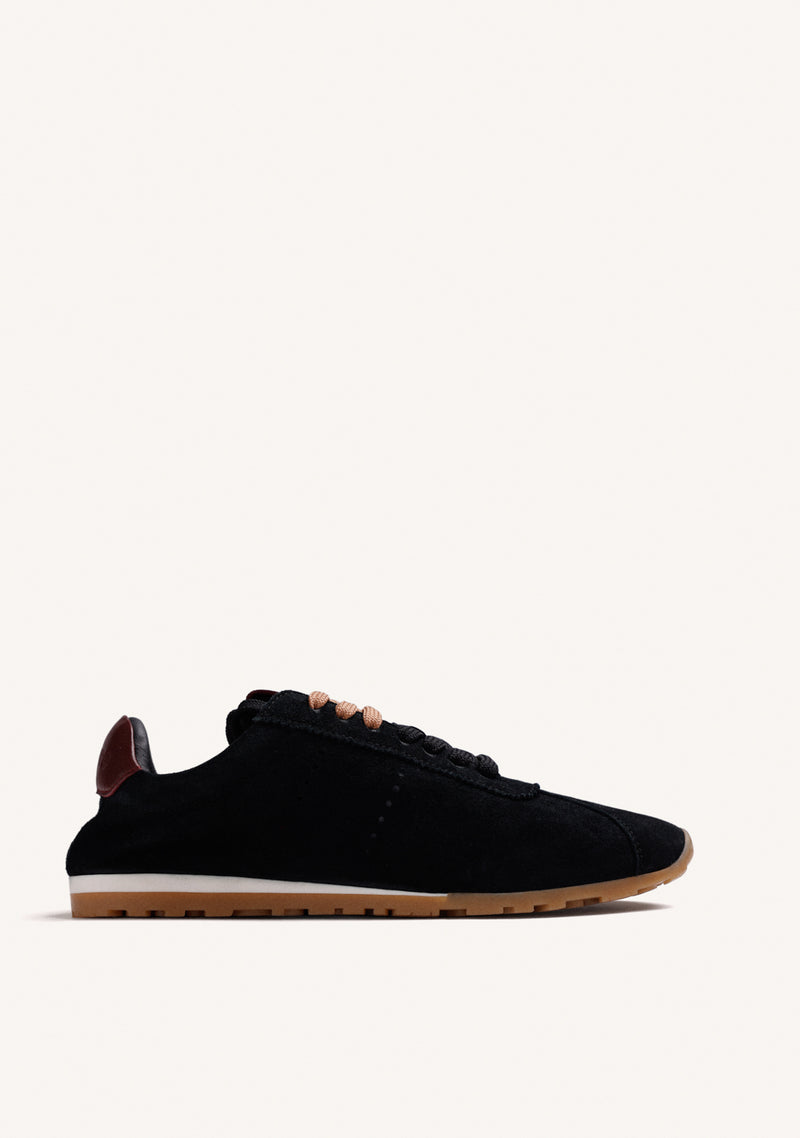 BLACK LEATHER SNEAKERS