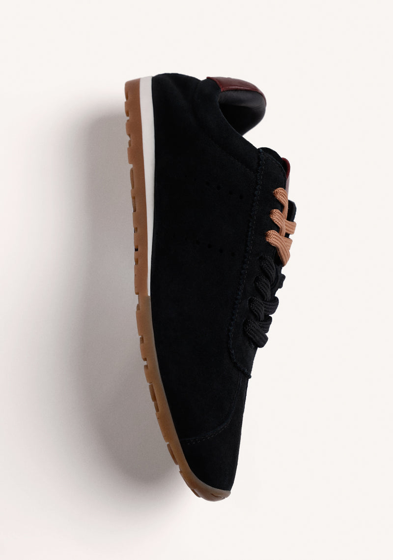 BLACK LEATHER SNEAKERS