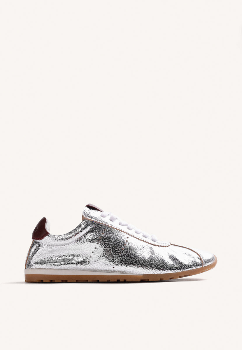 ZAPATILLAS PLATEADO PIEL