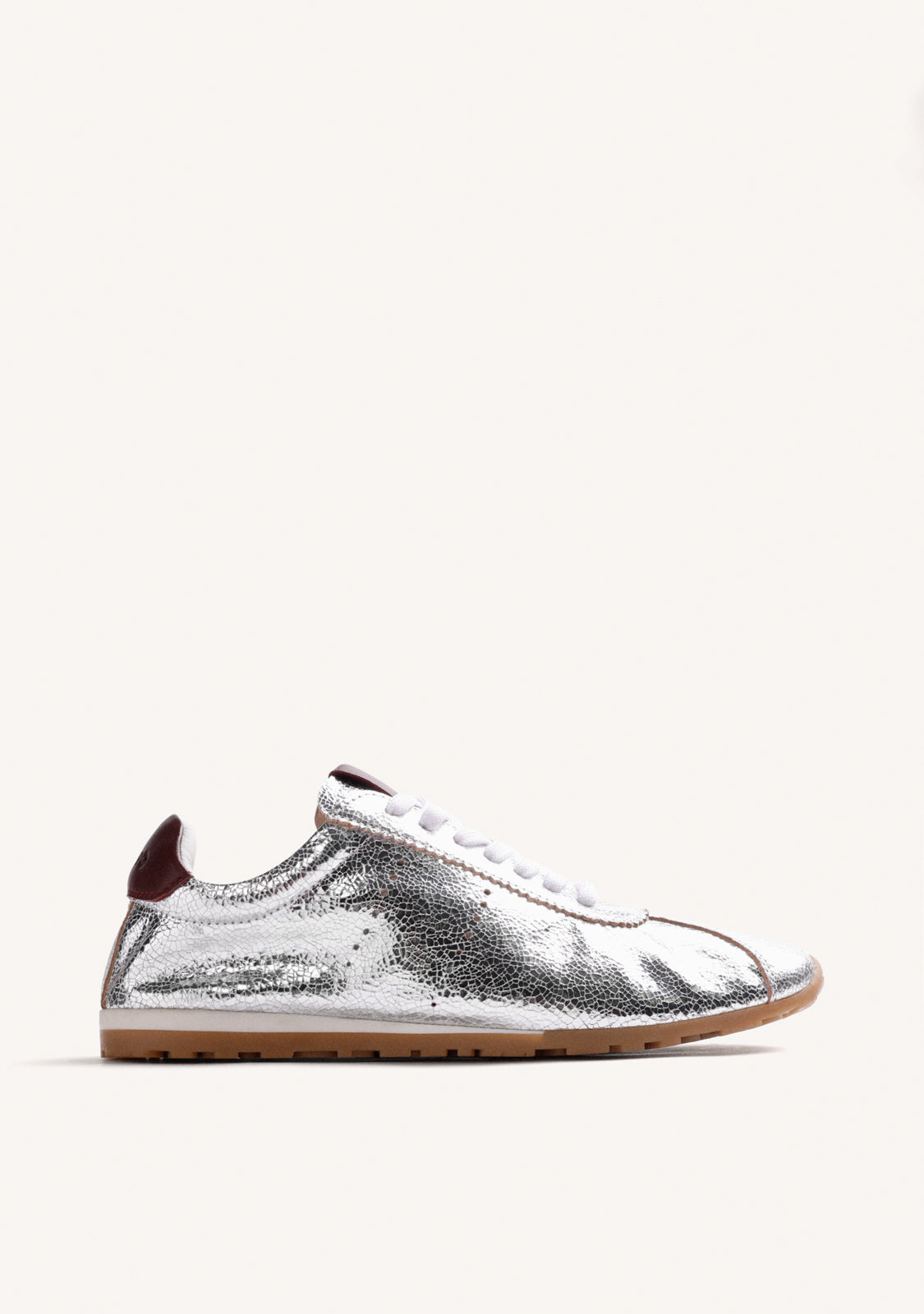 SILVER LEATHER SNEAKERS