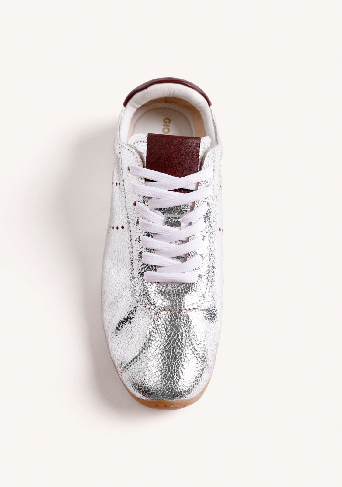 SILVER LEATHER SNEAKERS
