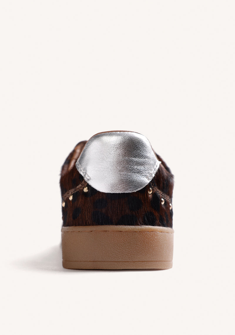SNEAKERS STAMPA ANIMALE PELLE BORCHIE