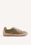 ZAPATILLAS CAQUI PIEL Y NYLON CUÑA