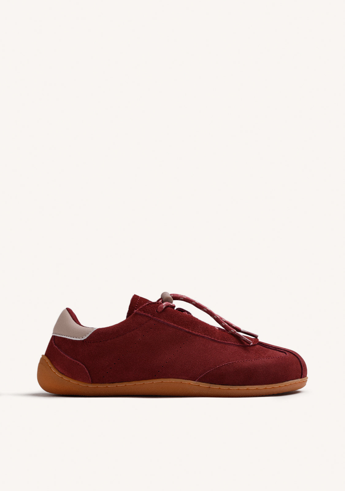 BAREFOOT BURGUNDY LEATHER SNEAKERS