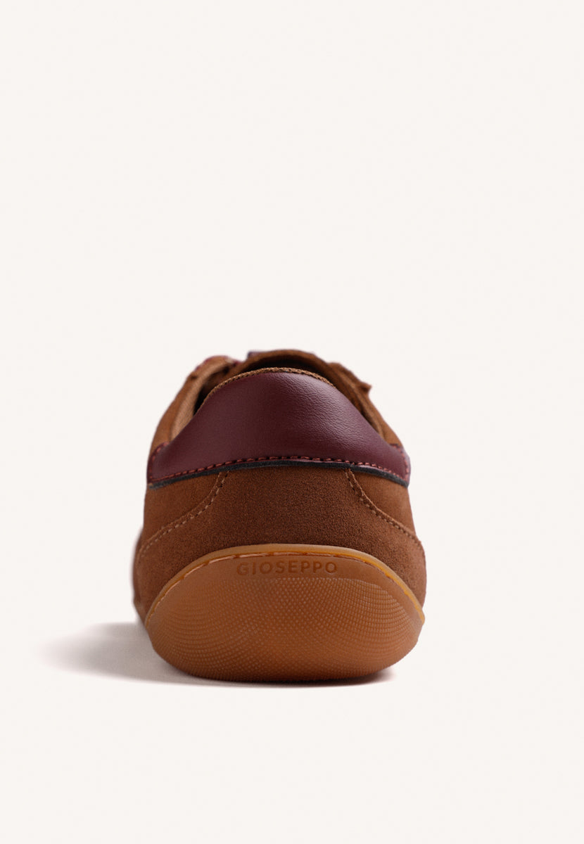 BROWN BAREFOOT SUEDE LEATHER SNEAKERS