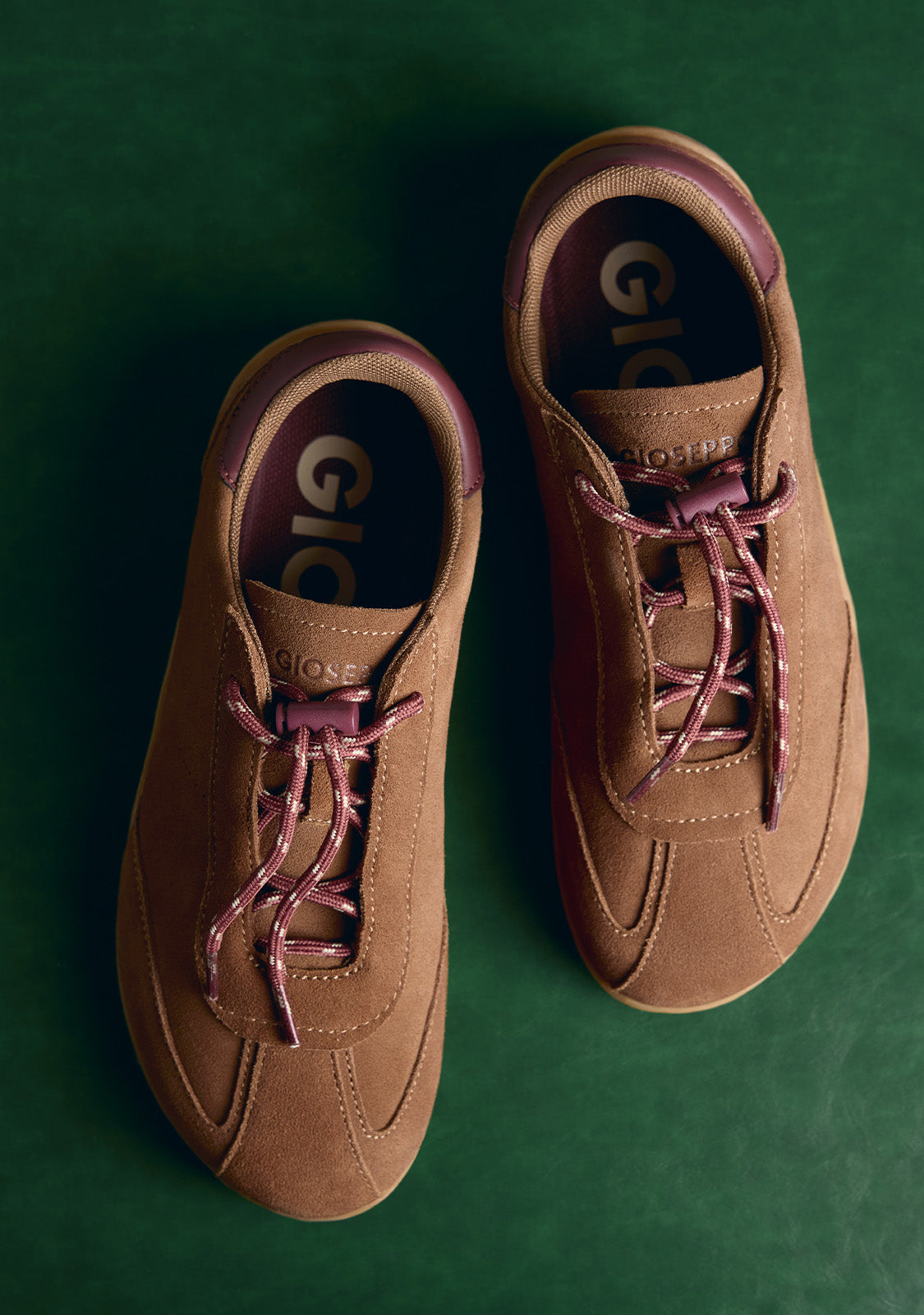 BROWN BAREFOOT SUEDE LEATHER SNEAKERS