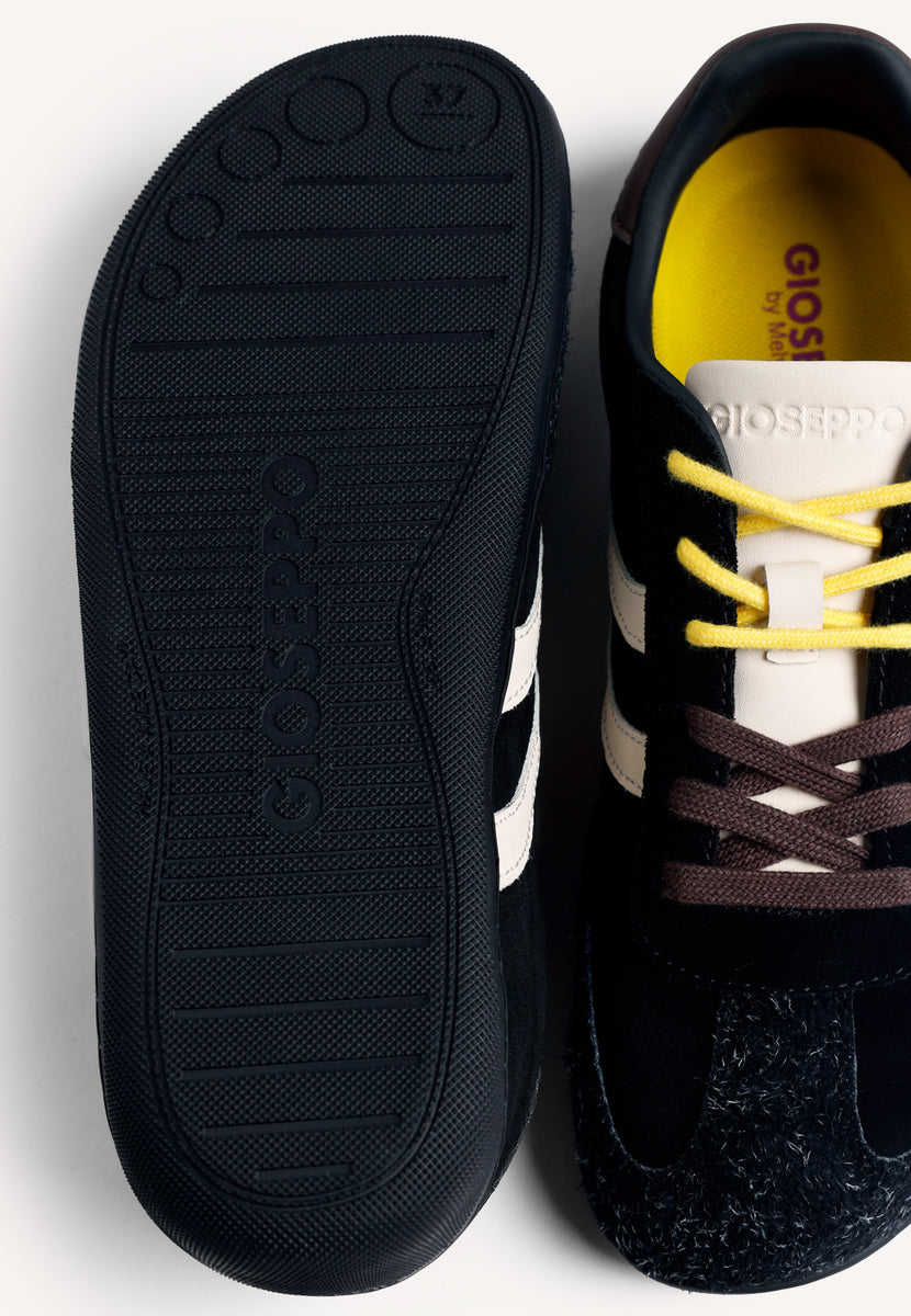 GIOSEPPO BAREFOOT – BLACK LEATHER SNEAKERS BY MELYSSA PINTO (I AM EDITION)