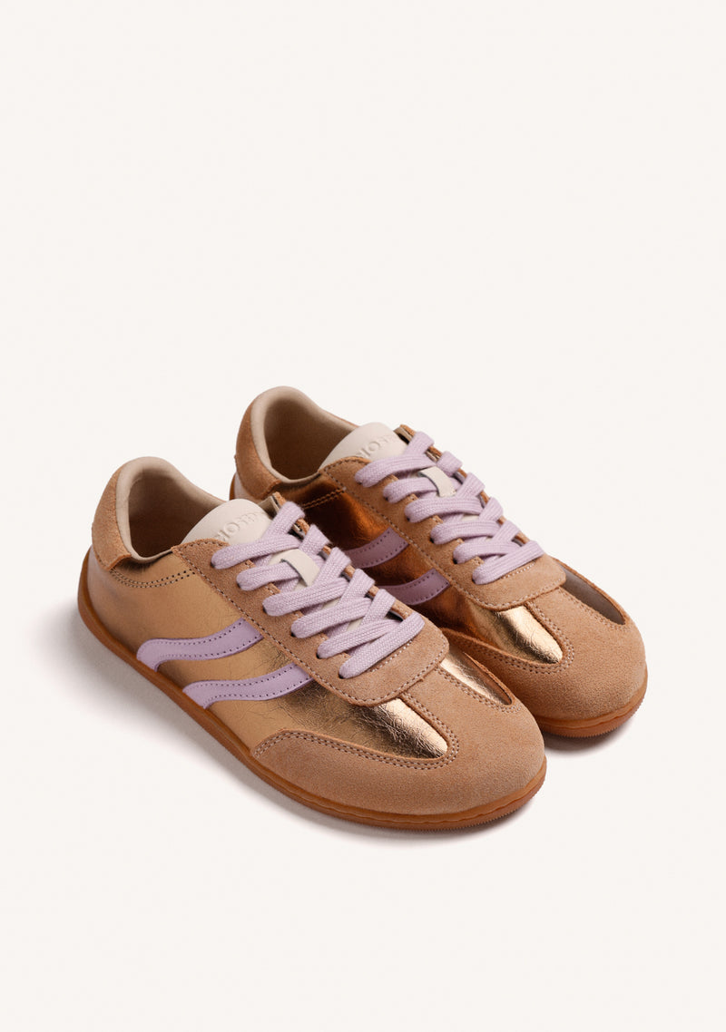 BAREFOOT SHINY LEATHER SNEAKERS