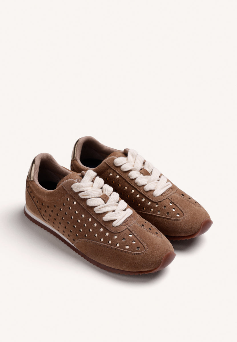 ZAPATILLAS MARRÓN PIEL BRILLO