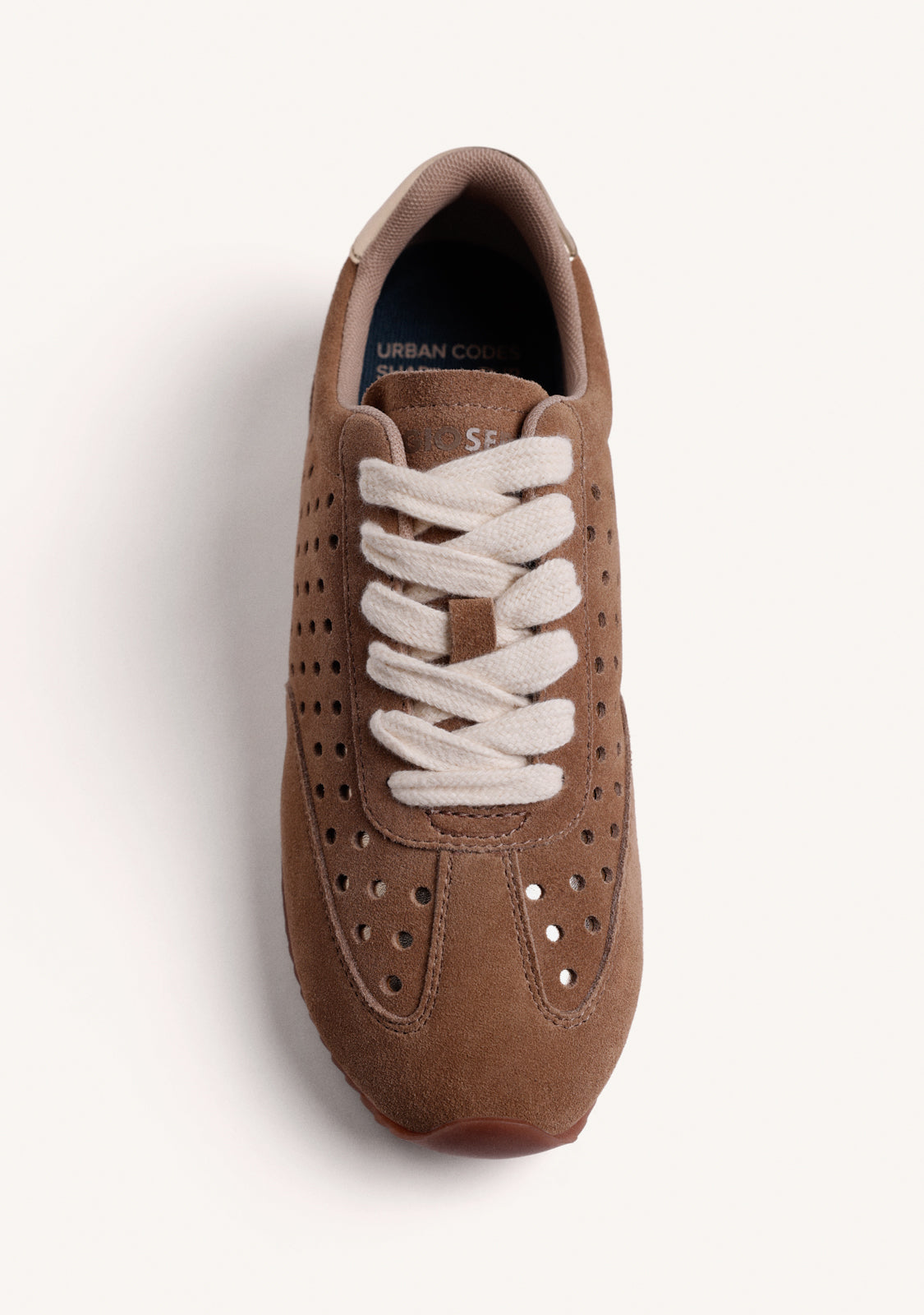 BROWN SHINY LEATHER SNEAKERS
