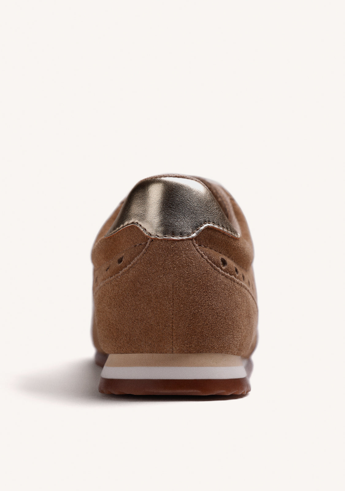 BROWN SHINY LEATHER SNEAKERS