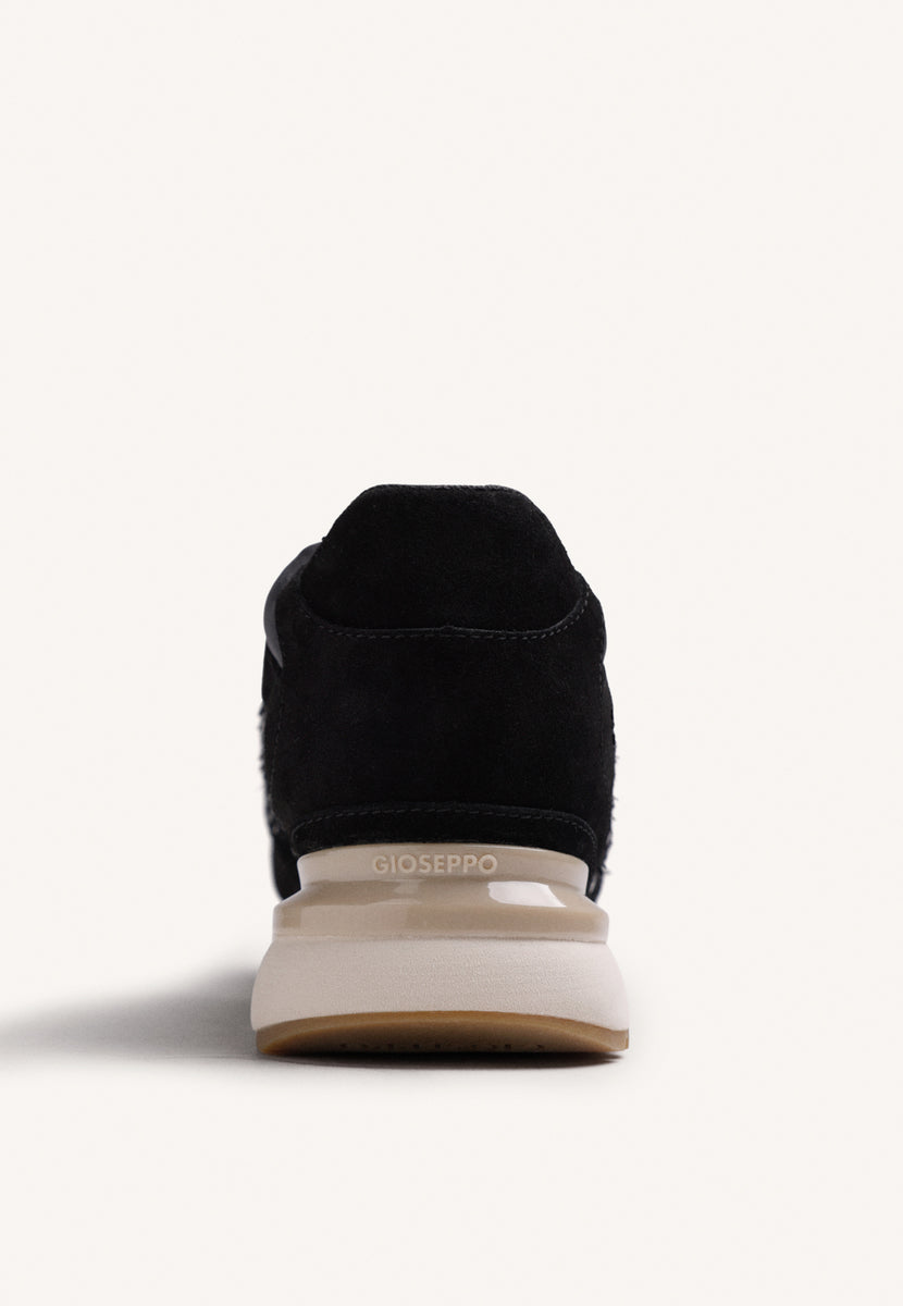 ZAPATILLAS NEGRO PIEL CUÑA