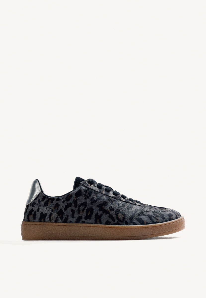 ANIMAL PRINT LEATHER SNEAKERS
