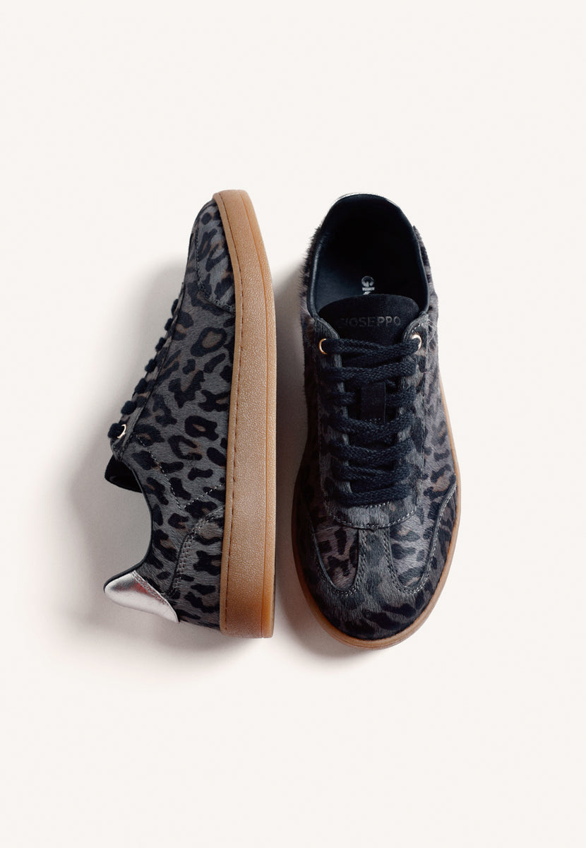 ANIMAL PRINT LEATHER SNEAKERS