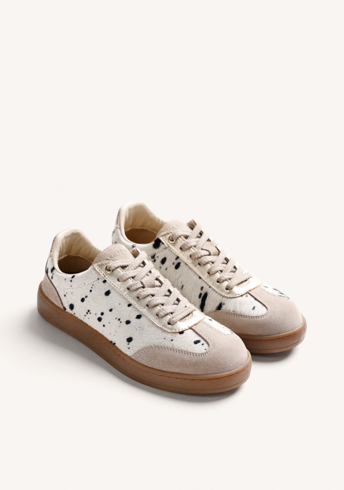 ANIMAL PRINT LEATHER SNEAKERS