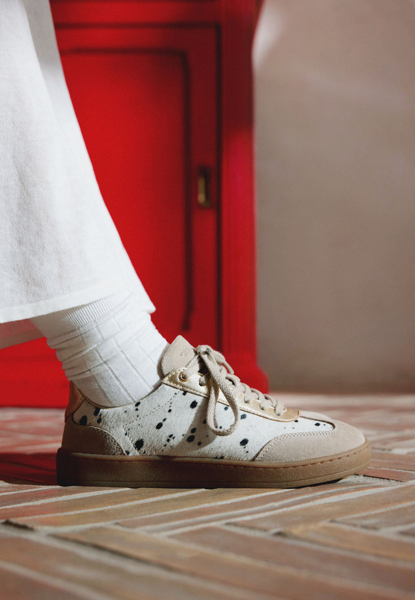 ANIMAL PRINT LEATHER SNEAKERS
