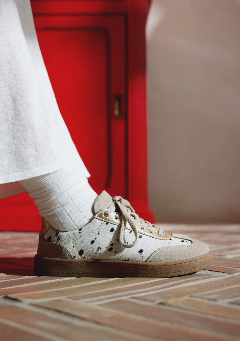 ANIMAL PRINT LEATHER SNEAKERS
