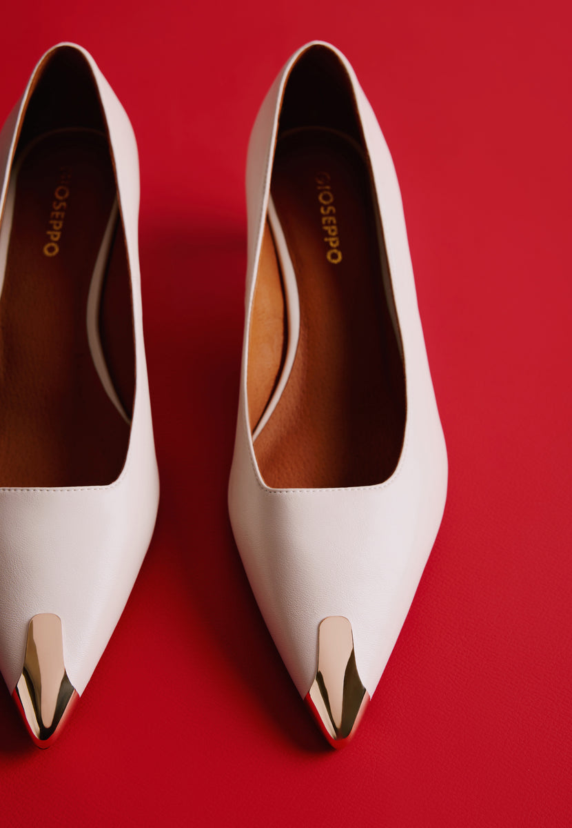 SCARPE TACCO CREMA