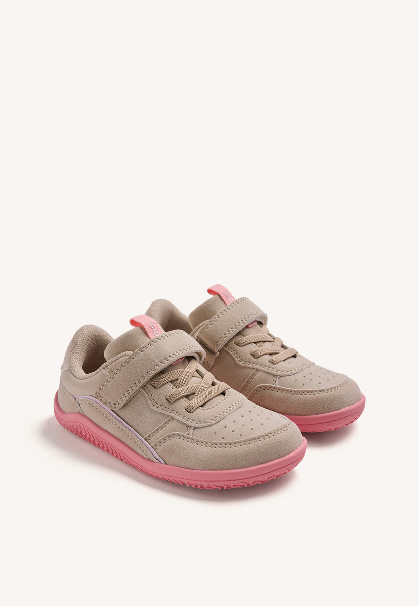 BAREFOOT SNEAKERS IN BEIGE AND PINK