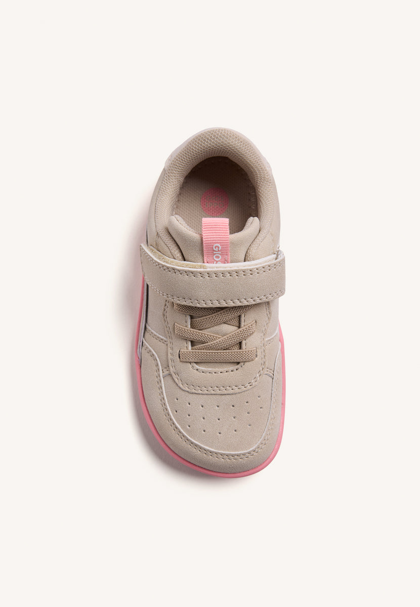 BAREFOOT SNEAKERS IN BEIGE AND PINK