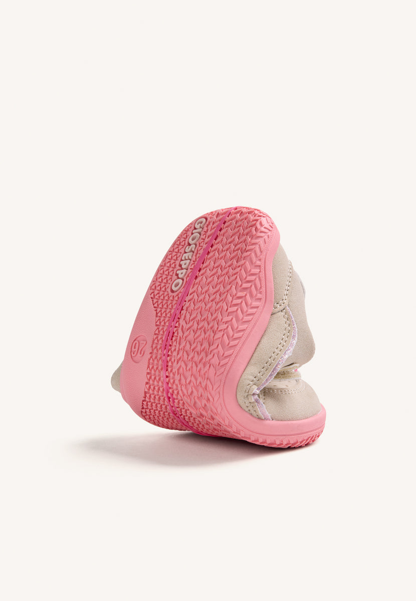 BAREFOOT SNEAKERS IN BEIGE AND PINK