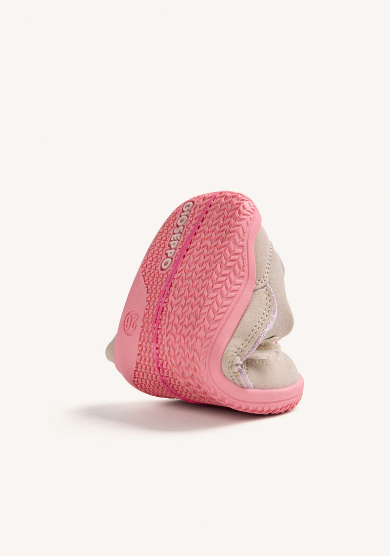 BAREFOOT SNEAKERS IN BEIGE AND PINK