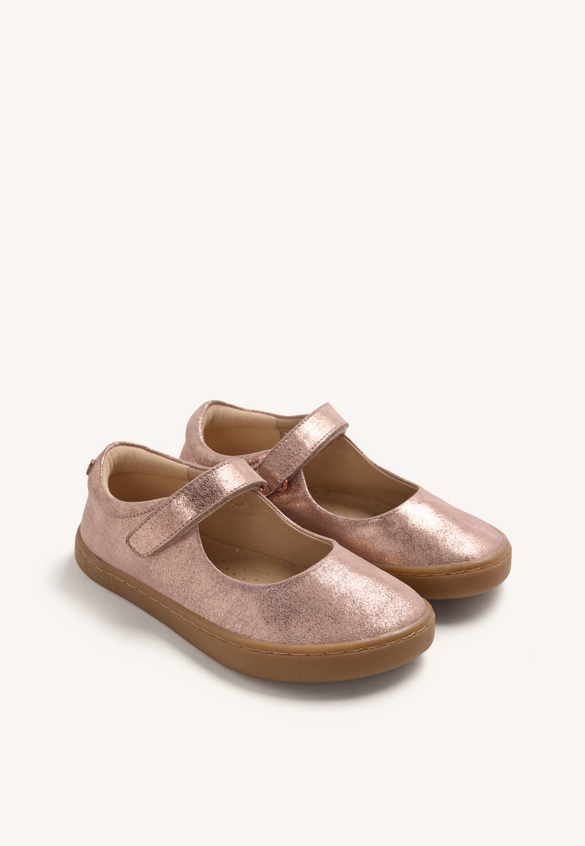 SAPATILHAS BAREFOOT EM PELE METALIZADA