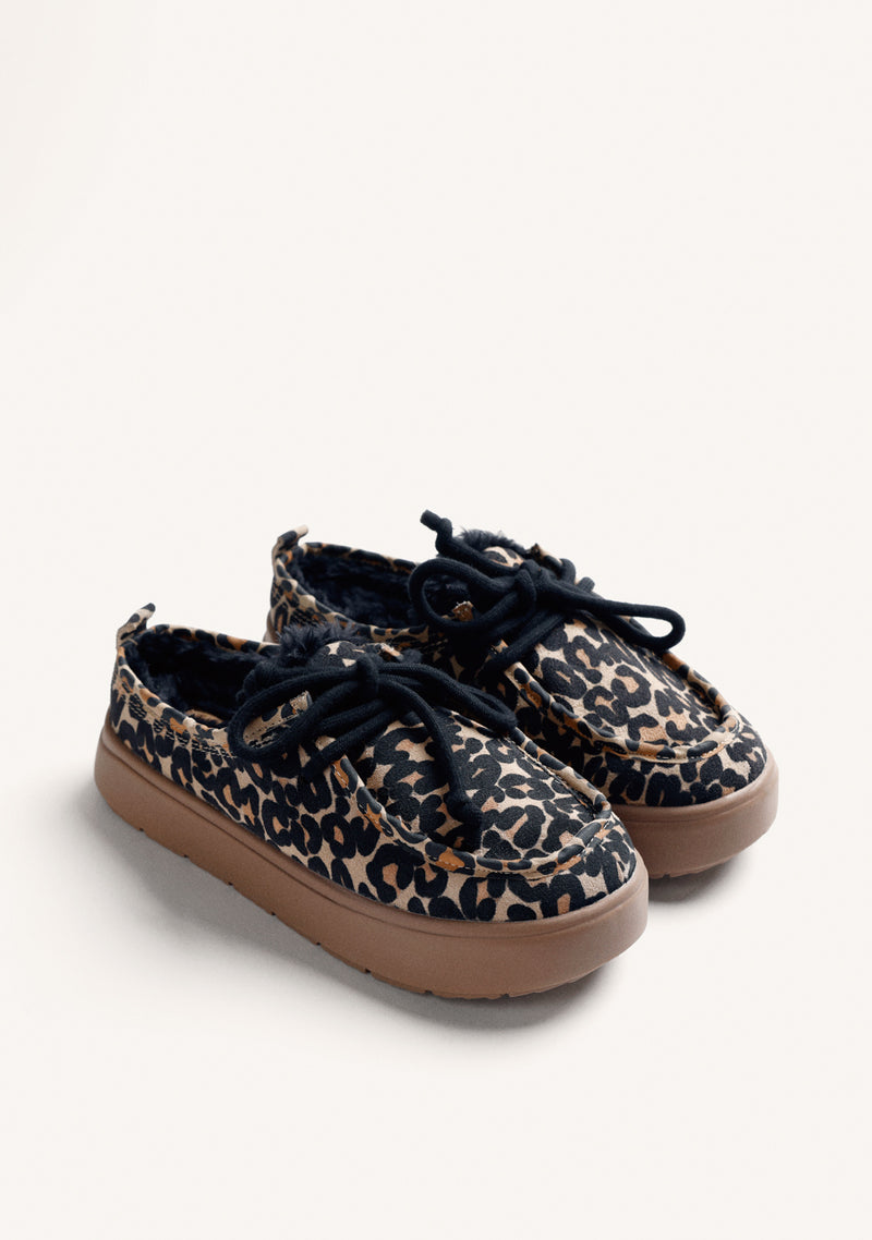 ANIMAL PRINT LEATHER CLOGS