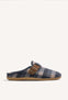 GREY HOUSE SLIPPERS CLOG STYLE WITH PLAID