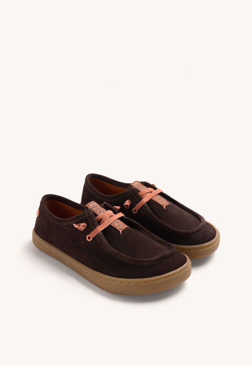 BROWN BAREFOOT NAUTICAL LEATHER LOAFERS