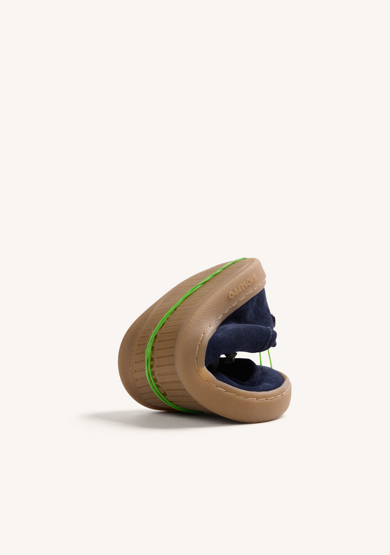 MOCASINES NÁUTICOS BAREFOOT AZUL PIEL