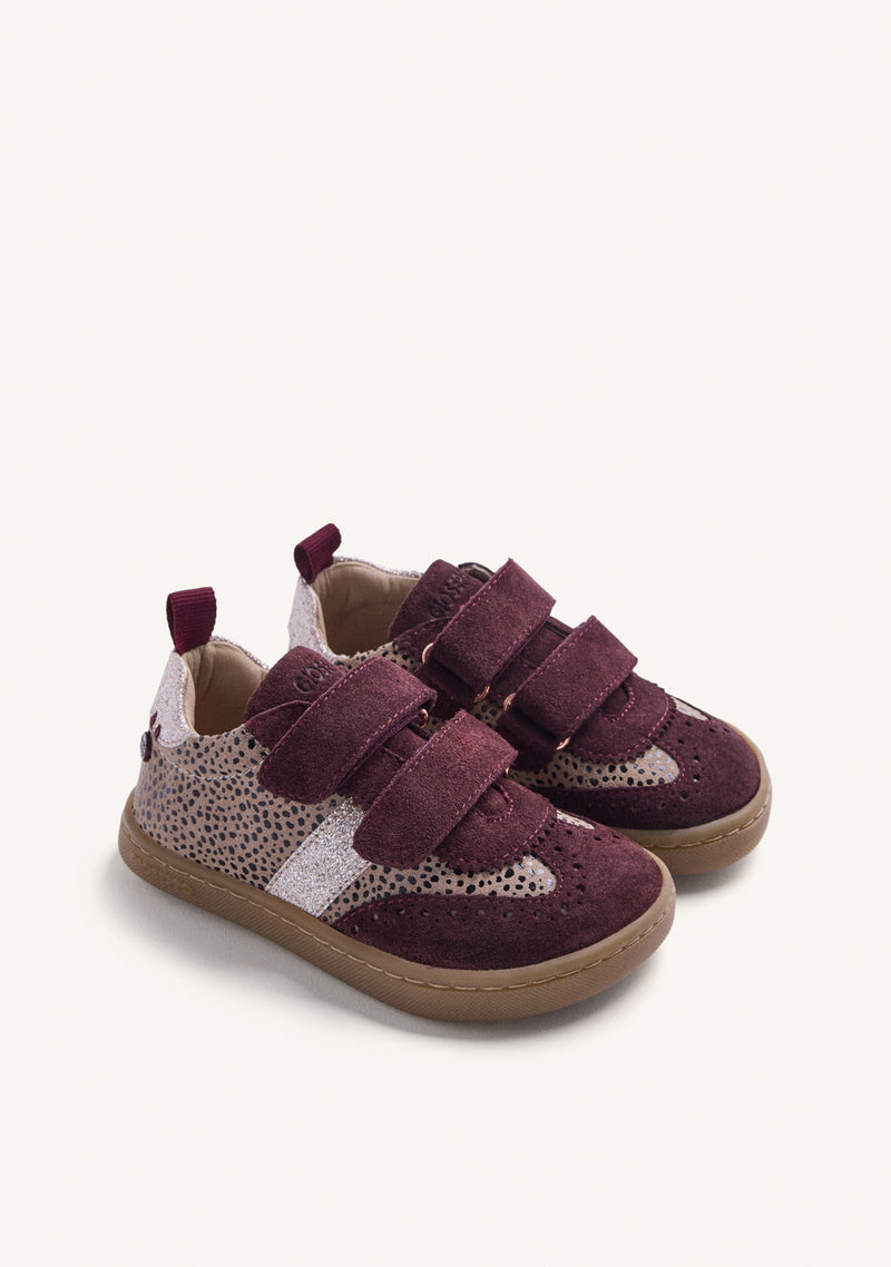 SCARPE BAREFOOT IN PELLE BURDEOS CON STAMPA ANIMALE