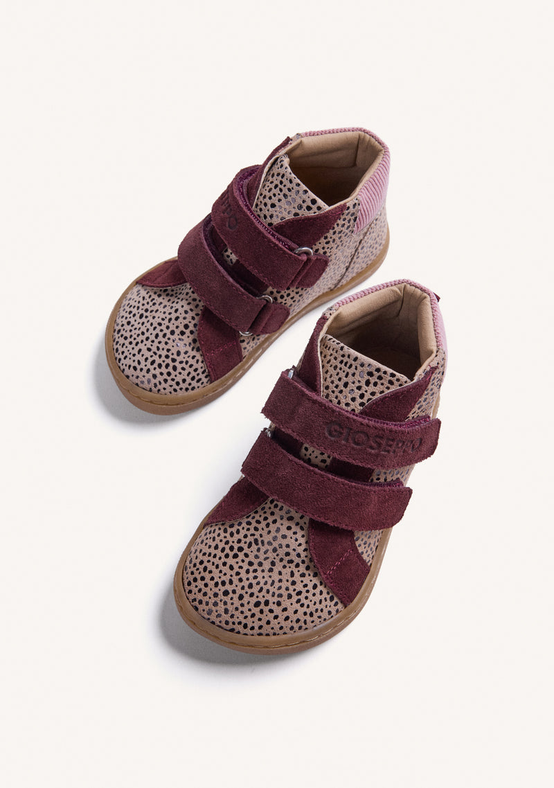 BAREFOOT BURGUNDY LEATHER ANKLE BOOTS