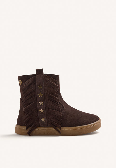 STIVALETTI BAREFOOT IN PELLE CON FRANGE
