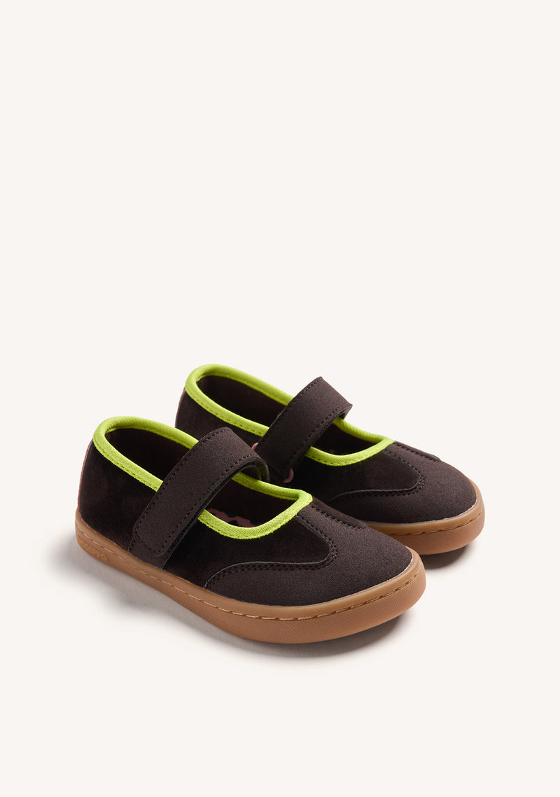 BAREFOOT SPORTS BALLET FLATS CHOCOLATE