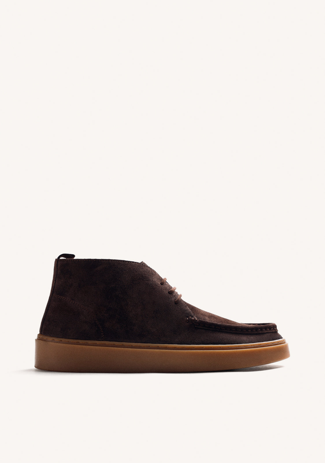 WALLABEE BROWN LEATHER ANKLE BOOTS
