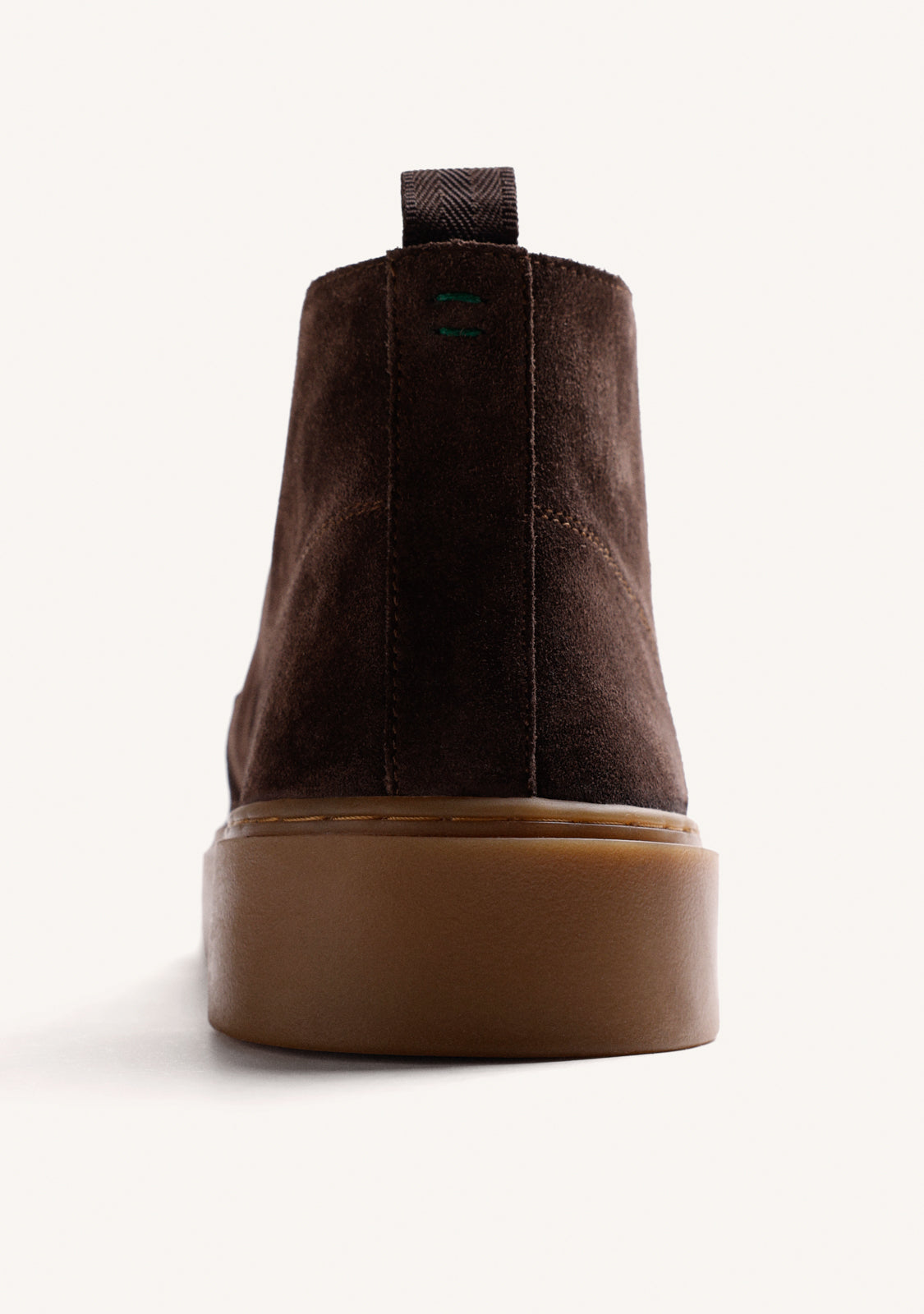 WALLABEE BROWN LEATHER ANKLE BOOTS