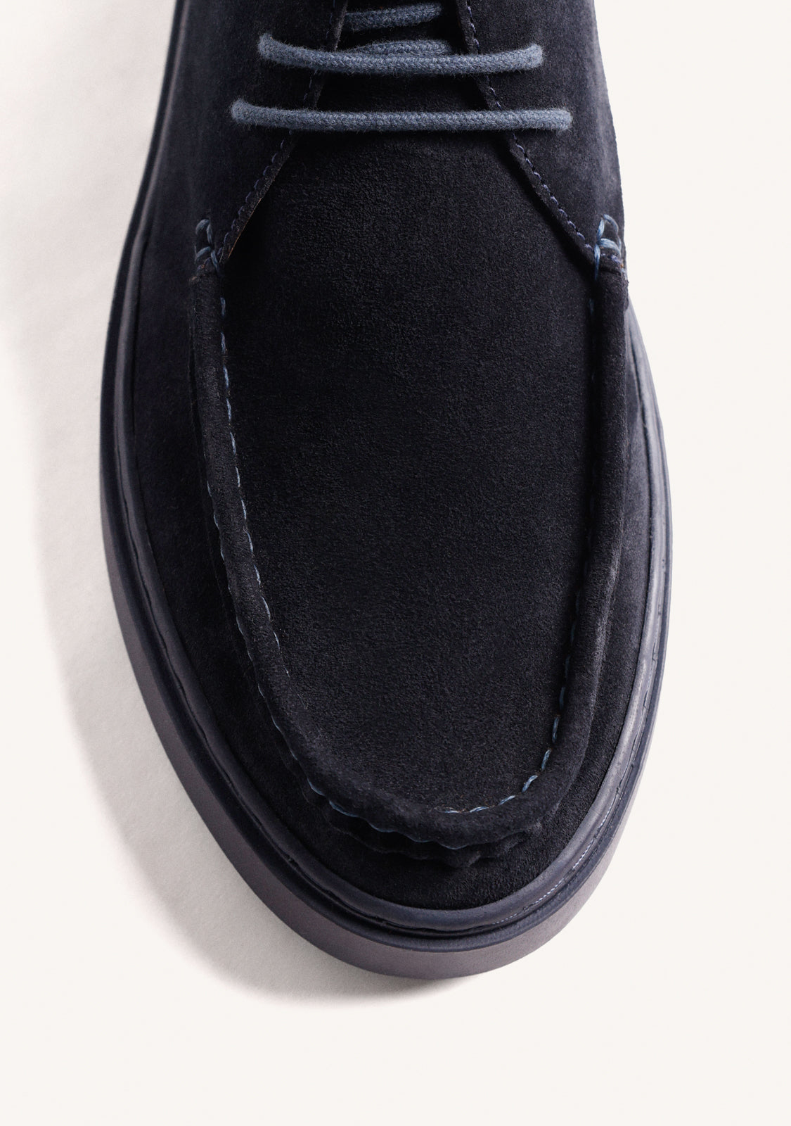 BLUE WALLABEE LEATHER ANKLE BOOTS