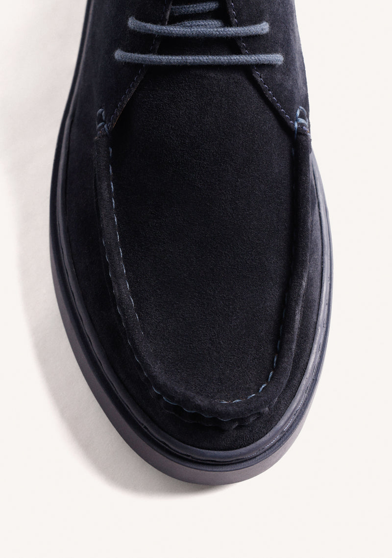 BLUE WALLABEE LEATHER ANKLE BOOTS
