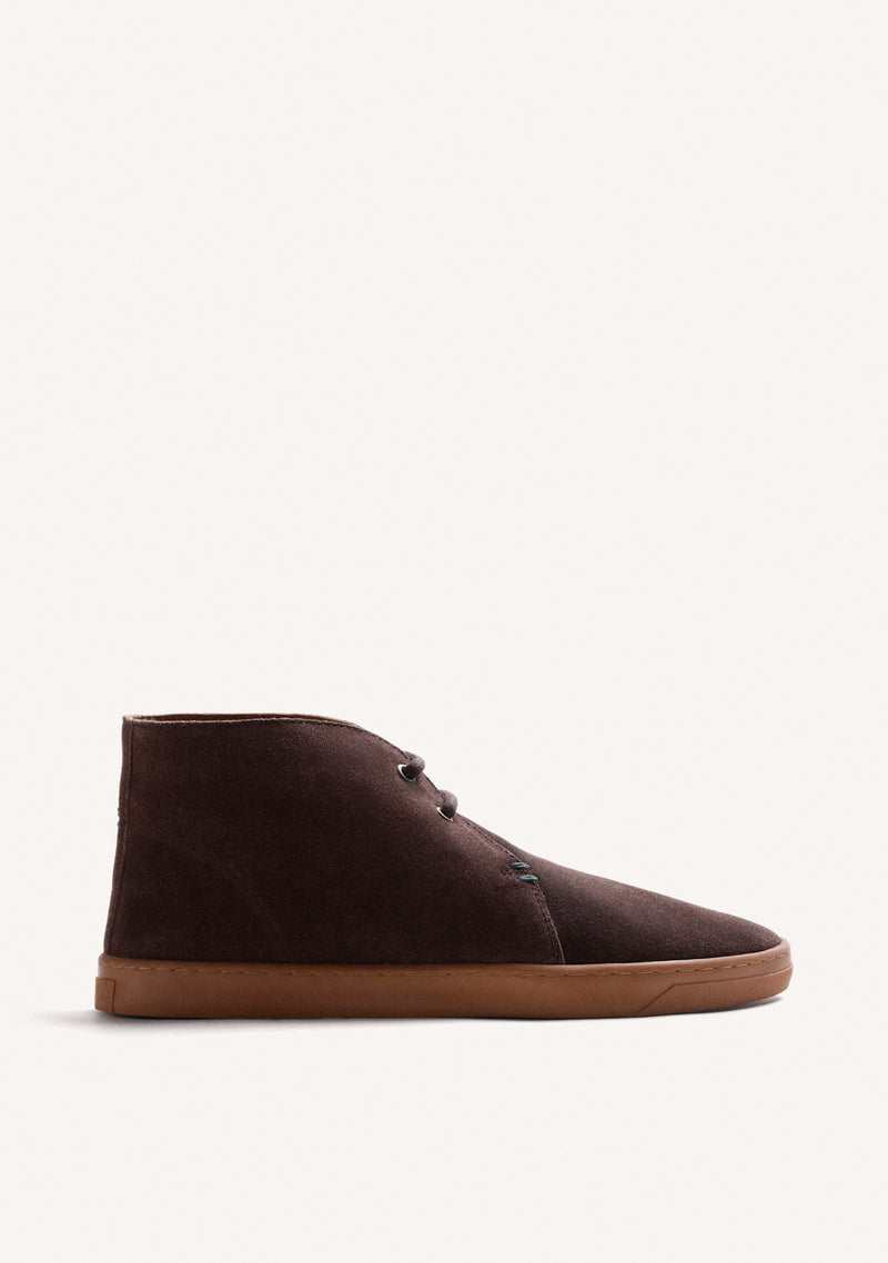 BROWN LEATHER ANKLE BOOTS