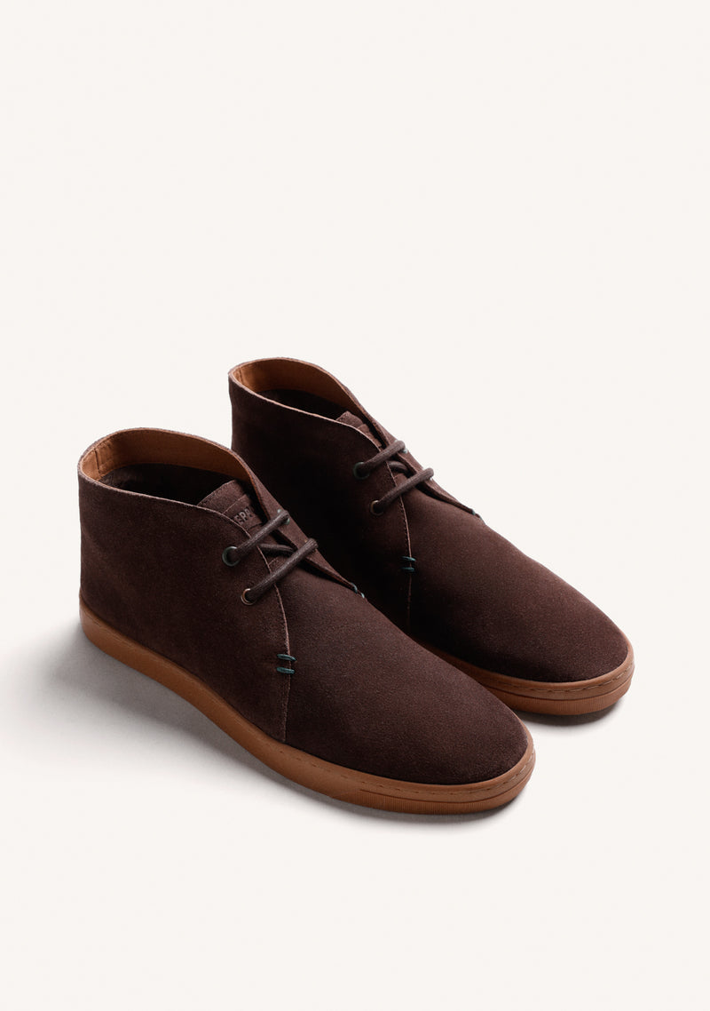 BROWN LEATHER ANKLE BOOTS