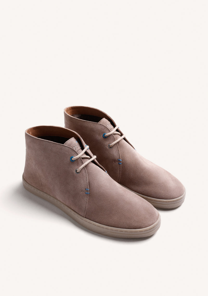 TAUPE LEATHER ANKLE BOOTS
