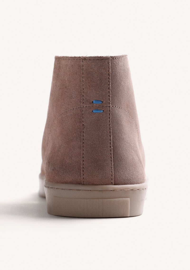 TAUPE LEATHER ANKLE BOOTS