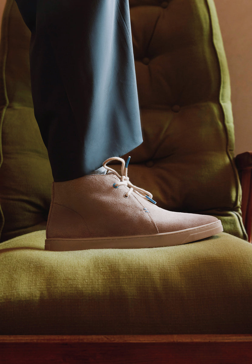 BOTTINES TAUPE EN CUIR