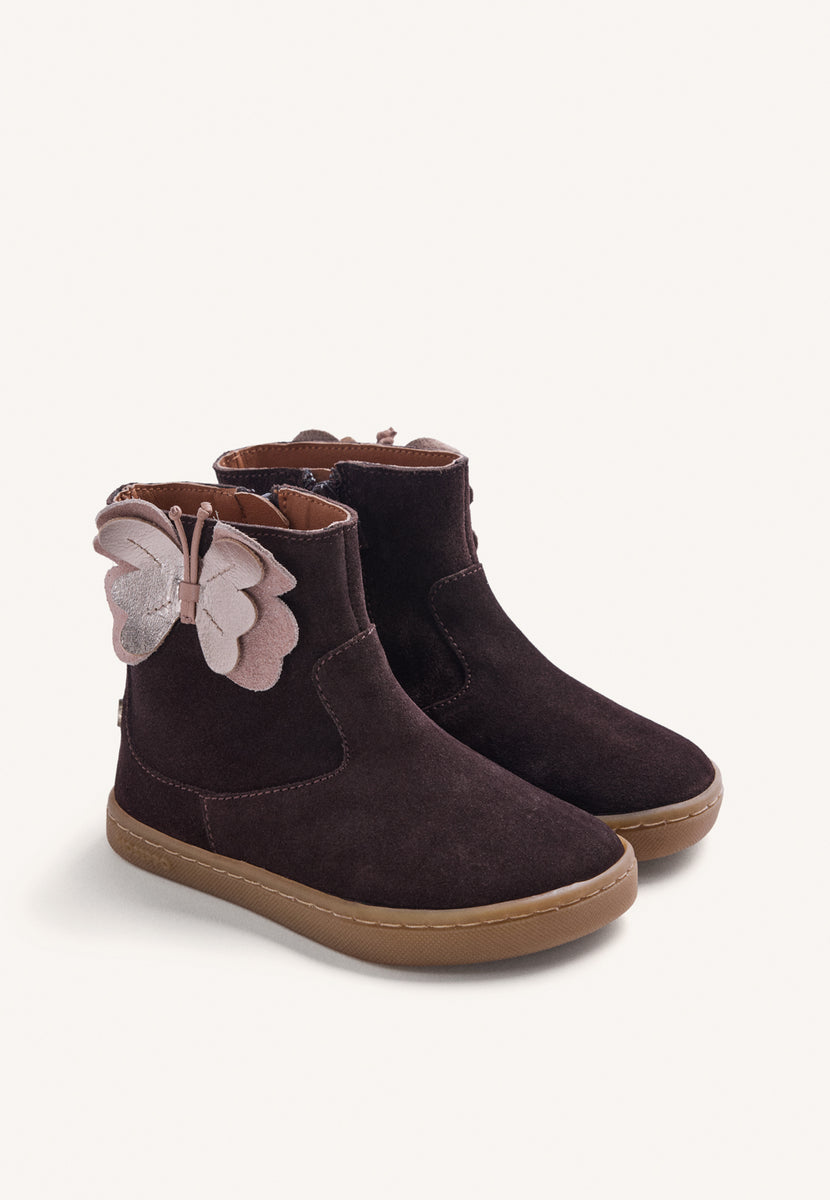 BOTINES BAREFOOT PIEL CON MARIPOSA