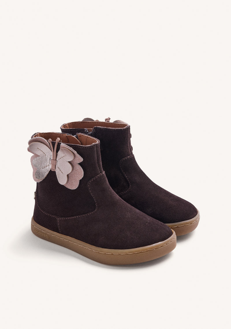 STIVALETTI BAREFOOT IN PELLE CON FARFALLA